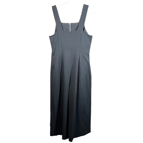 Club Monaco Welsea Jumpsuit Overalls Black Cropped Wide Leg Ribbed Zipper 12 - Picture 4 of 8